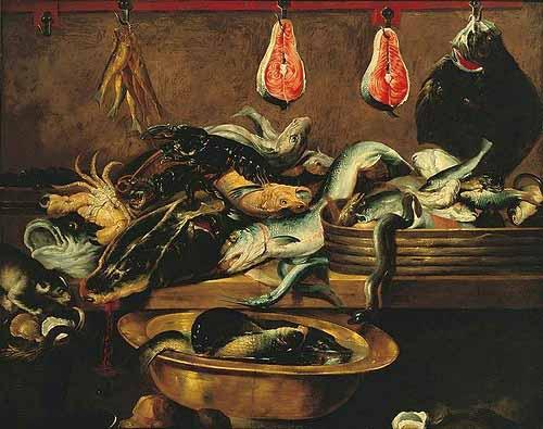 Frans Snyders Fish stall oil painting image
